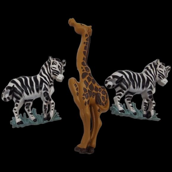 8 Pc Vintage Burwood Wall Decor Noah's Ark Monkey Zebra Giraffe Elephant Tigers - Picture 5 of 11